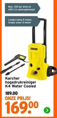 GAMMA Karcher hogedrukreiniger K4 Water Cooled aanbieding