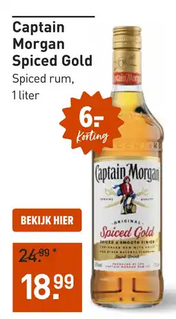 Gall & Gall Captain Morgan Spiced Gold 100CL aanbieding