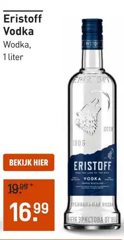Gall & Gall Eristoff Vodka 100CL aanbieding