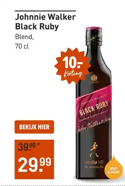 Gall & Gall Johnnie Walker Black Ruby 70CL aanbieding