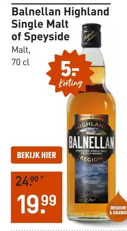 Gall & Gall Balnellan Highland Single Malt 70CL aanbieding