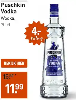 Gall & Gall Puschkin Vodka 70CL aanbieding