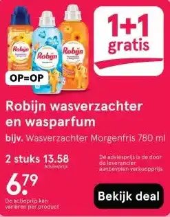 Etos Robijn wasverzachter en wasparfum aanbieding