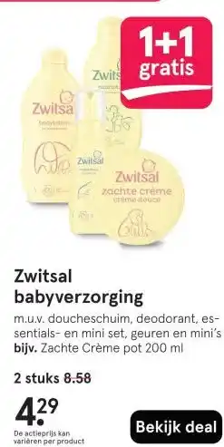 Etos Zwitsal babyverzorging aanbieding
