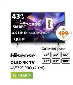 Expert Hisense QLED 43E79S PRO (2026) aanbieding