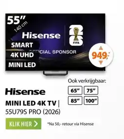 Expert Hisense MINI LED 55U79S PRO (2026) aanbieding
