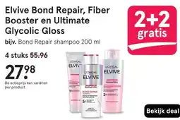 Etos Elvive Bond Repair, Fiber Booster en Ultimate Glycolic Gloss aanbieding