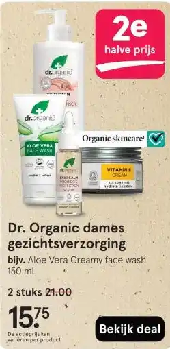 Etos Dr. Organic dames gezichtsverzorging aanbieding
