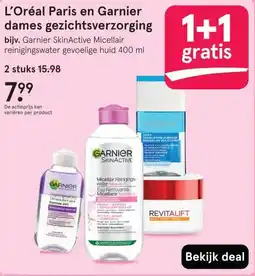 Etos L'Oréal Paris en Garnier dames gezichtsverzorging aanbieding