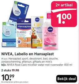 Etos NIVEA, Labello en Hansaplast aanbieding