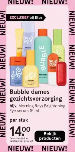 Etos Bubble dames gezichtsverzorging aanbieding
