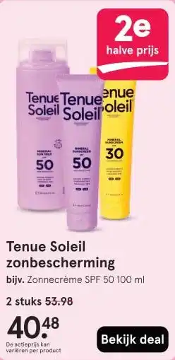 Etos Tenue Soleil zonbescherming aanbieding