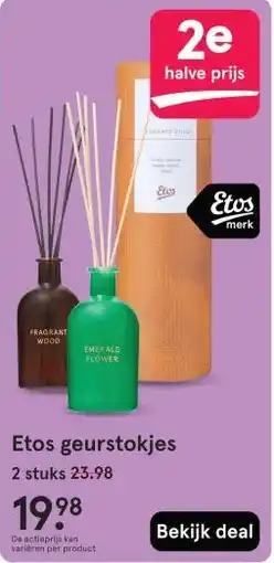 Etos Etos geurstokjes aanbieding