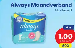 Die Grenze Always Maandverband aanbieding