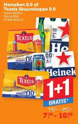 Coop Heineken 0.0 of Texels Skuumkoppe 0.0 aanbieding