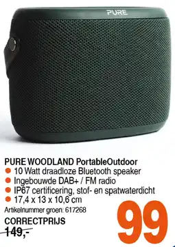 Correct PURE WOODLAND PortableOutdoor aanbieding