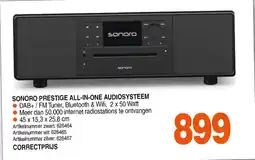 Correct SONORO PRESTIGE ALL-IN-ONE AUDIOSYSTEEM aanbieding