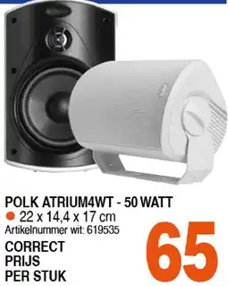 Correct POLK ATRIUM4WT - 50 WATT aanbieding