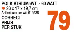 Correct POLK ATRIUM5WT - 60 WATT aanbieding