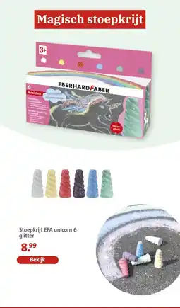 Bruna Stoepkrijt EFA unicorn 6 glitter aanbieding