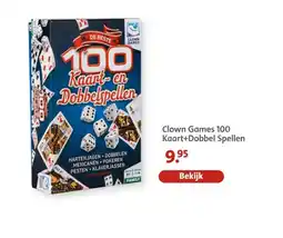 Bruna Clown Games 100 Kaart+Dobbel Spellen aanbieding