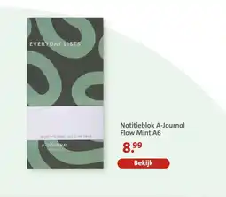 Bruna Notitieblok A-Journal Flow Mint A6 aanbieding