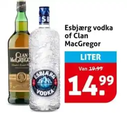Hoogvliet Esbjærg vodka of Clan aanbieding