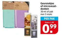 Hoogvliet Geurstokjes of microvezel doeken aanbieding