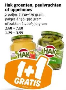 Poiesz Hak groenten, peulvruchten of appelmoes aanbieding