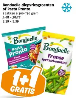 Poiesz Bonduelle diepvriesgroenten of pasta pronto aanbieding