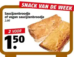 Poiesz Saucijzenbroodje of vegan saucijzenbroodje aanbieding