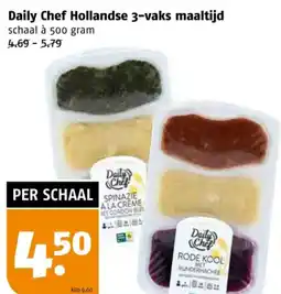 Poiesz Daily chef hollandse 3 vaks maaltijd aanbieding