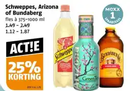 Poiesz Schweppes, Arizona of Bundaberg aanbieding