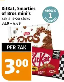 Poiesz KitKat, Smarties of Bros mini's aanbieding