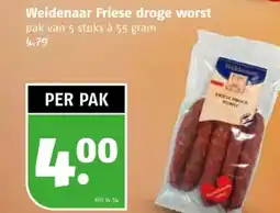 Poiesz Weidenaar friese droge worst aanbieding