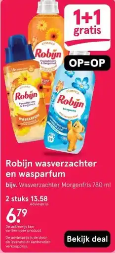 Etos Robijn wasverzachter en wasparfum aanbieding