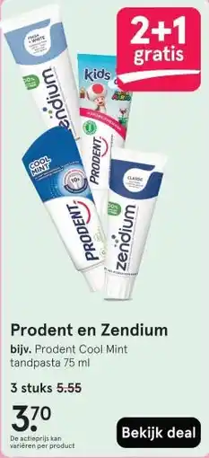 Etos Prodent en Zendiumbijv. aanbieding