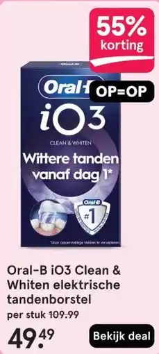 Etos Oral-B i03 Clean & Whiten elektrische tandenborstel aanbieding