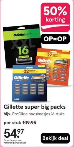 Etos Gillette super big packs aanbieding