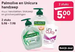 Etos Palmolive en Unicura handzeep aanbieding