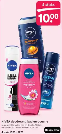 Etos NIVEA deodorant, bad en douche aanbieding