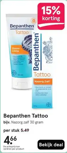 Etos Bepanthen Tattoo aanbieding