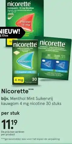 Etos Nicorette aanbieding