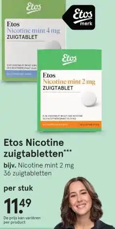 Etos Etos Nicotine zuigtabletten aanbieding