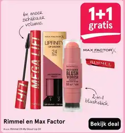 Etos Rimmel en Max Factor aanbieding