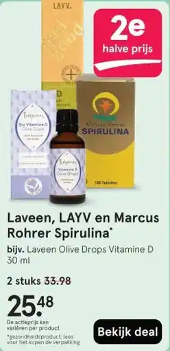Etos Laveen, LAYV en Marcus Rohrer Spirulina aanbieding