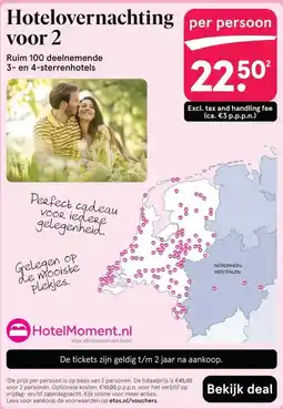 Etos Hotelovernachting voor 2 aanbieding