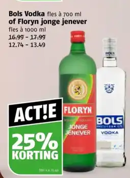 Poiesz Bols vodka of floryn jonge jenever aanbieding