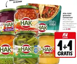 Jumbo Alle HAK groenteconserven aanbieding