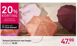 Karwei Parasol palmboom met franjes aanbieding